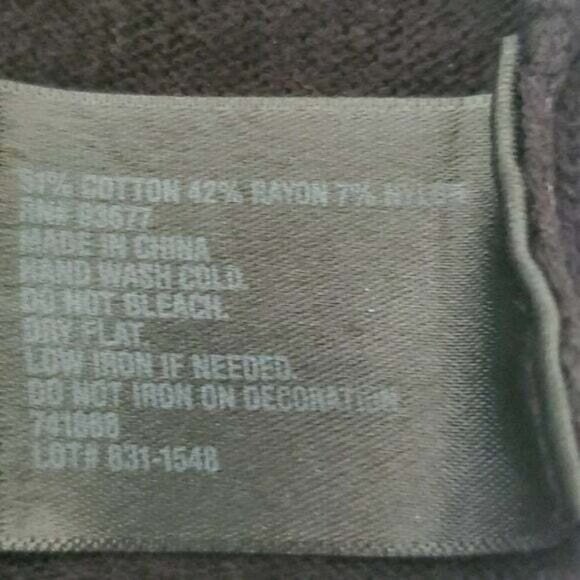 worthington Black Sparkle Pullover Scoop Neck Long Sleeves Knit Sweater Size L - Picture 9 of 9